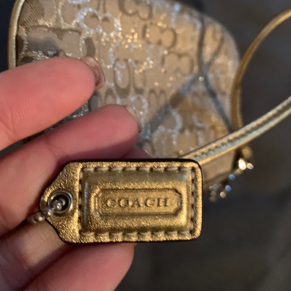 Small Gold Coach Wristlet - Picture 3 of 4